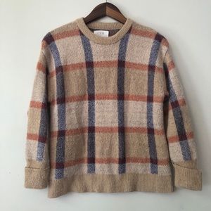 Zara Kids Plaid Fuzzy Sweater - XS
